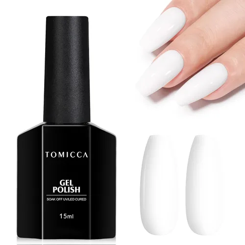 Miniatura 46 de TOMICCA Capa superior de gel mate, 0.5 onzas líquidas, acabado mate para esmalte de uñas de gel, remojar LED UV para curar de larga duración