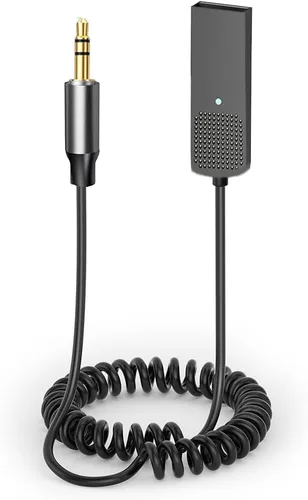 Miniatura 8 de Adaptador auxiliar Bluetooth Bluetooth 5.3 para automóvil, adaptador auxiliar Bluetooth 5.3 con conector de audio de 0.138 in con entrada