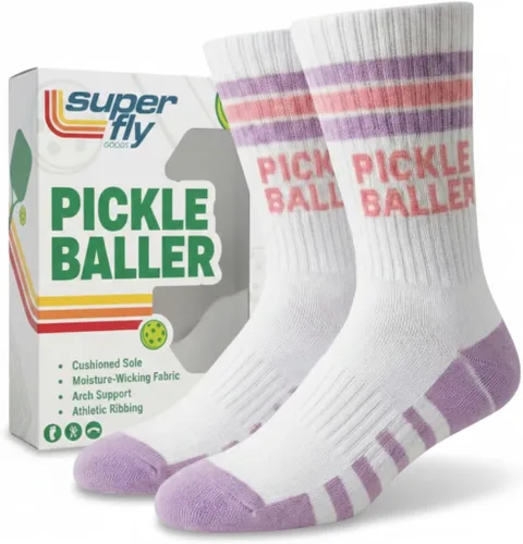 Miniatura 12 de Calcetines de rendimiento Super Fly Goods para hombres y mujeres, calcetines atléticos novedosos unisex para deportes, golf, tenis, pickleball, yoga