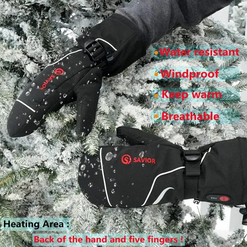 Miniatura 3 de Savior Heat Guantes para hombre y mujer, guantes eléctricos recargables, adecuados para el trabajo al aire libre, esquí, correr, senderismo, etc.