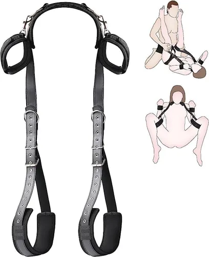 Miniatura 3 de SM Games - Juguetes de cama sexual, kit de cuerda de servidumbre, juego de cama BDSM Sexo Bondage con esposas y correas para las piernas, puños
