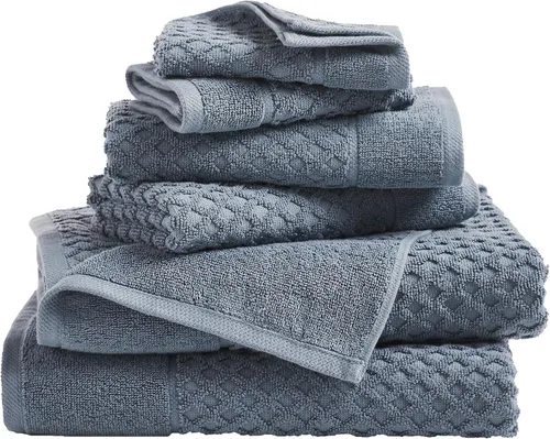 Miniatura 25 de Great Bay Home - Toallas de mano 100% algodón blanco, 6 toallas de baño suaves para manos, altamente absorbentes y de secado rápido, colección