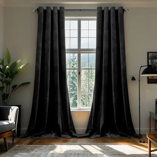 Miniatura 13 de SMILETIME - Cortinas de terciopelo blanco con bolsillo para barra, aisladas térmicamente, suaves, con filtro de luz y privacidad, para dormitorio