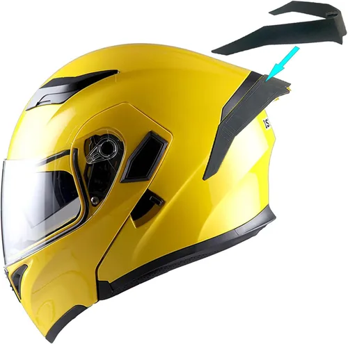 Miniatura 17 de 1Storm Casco modular de cara completa para motocicleta con doble visera abatible y protector solar: HB89 Flecha Azul