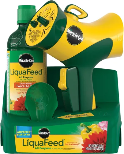 Miracle-Gro 1016111 LiquaFeed Advance Kit de inicio con alimentador de jardín (paquete de 6), 16 onzas