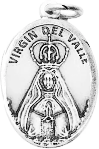 Gifts by Lulee, LLC Virgen del Valle Patrona de la Isla Margarita Venezuela y Catamarca Argentina Medalla Cadena y Estampa de Rezo Bendecida por Su
