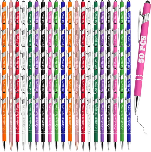 Miniatura 29 de Bolígrafos personalizados con grabado de nombre personalizado, bolígrafos de punta de lápiz con punta de lápiz personalizada, bolígrafos de Azul