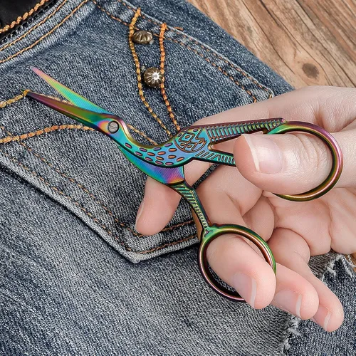 Miniatura 6 de Asdirne Paquete de tijeras de costura con revestimiento de titanio, juego de tijeras de tela profesional, cuchillas de acero inoxidable