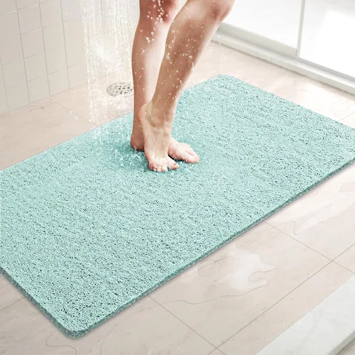 Miniatura 70 de LuxStep - Tapete de ducha, de 24 x 36 pulgadas, tapete de baño antideslizante con drenaje, tapete de baño de cloruro de polivinilo, de secado Gris