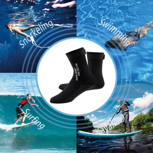 Miniatura 6 de Skyone Calcetines de neopreno para buceo, calcetines de buceo, botines de aleta para hombres y mujeres, calcetines de surf de 0.118 pulgadas