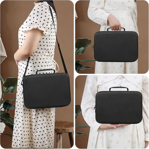 Miniatura 2 de RAIALL Funda para cámara Canon EOS Rebel T7/R50/R50V/R100/R6 Mark II/R5/R8/R10/RP/R7/Sony/Nikon D7500 DSLR, lente, trípode, bolsa de viaje