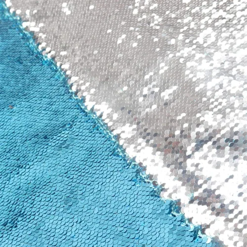 Miniatura 22 de DUOBAO Tela de Lentejuelas Reversibles con Efecto Flip - 0.5 Yarda de Lentejuelas de Sirena de Morado a Dorado, Material de Costura Brillante DIY