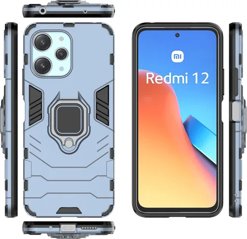 Miniatura 16 de Compatible con Xiaomi Redmi 12 4G 23053RN02A y Note 12R 5G 23076RA4BC Funda de caja, soporte Shell negro