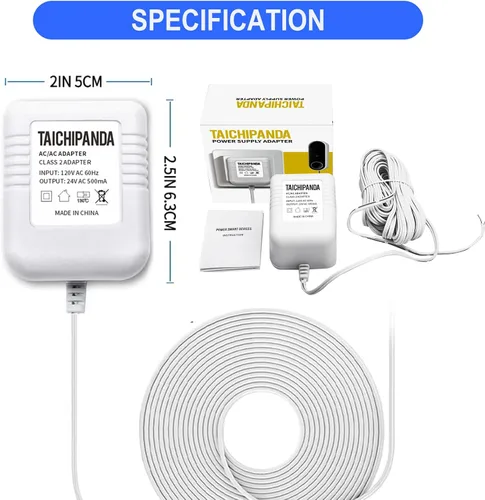 Miniatura 6 de Transformador de 24 voltios, adaptador de cable C para termostato Nest Honeywell Ecobee y Sensi, transformador de timbre compatible con timbre