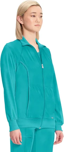 Miniatura 36 de Infinity by Cherokee 2391A - Chaquetas médicas con cremallera frontal para mujer, tela elástica en 4 direcciones