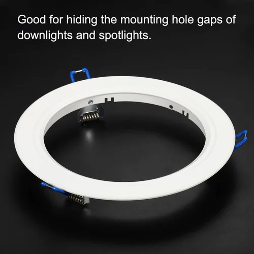 Miniatura 3 de PATIKIL Anillo de ajuste de luz de 5 pulgadas de diámetro interior, cubierta de luz circular de aleación de aluminio, accesorio de iluminación