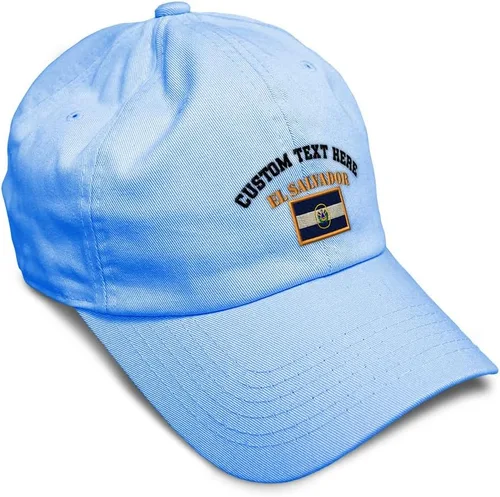 Miniatura 34 de Speedy Pros Sombrero de béisbol suave bordado papá sombrero El Salvador bandera bordado hombres y señoras gorra de béisbol algodón