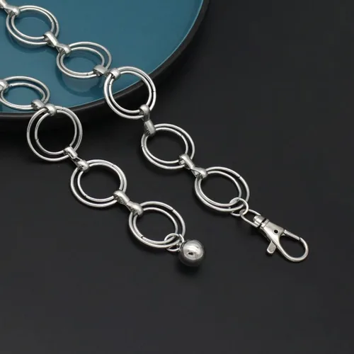 Miniatura 3 de HIQUACC Cadena de cintura de metal para mujer, joyería de cuerpo grueso, cinturón de eslabones para el vientre