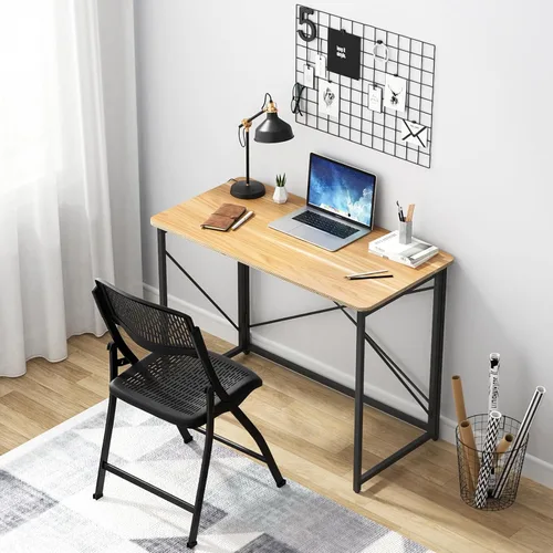 Miniatura 2 de Ytaoka Silla plegable negra con asiento de malla transpirable y marco de metal resistente para interiores y exteriores, fiestas, eventos, bodas