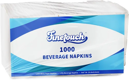 Miniatura 9 de Servilletas desechables blancas para bebidas – 1000 servilletas de cóctel, servilletas de papel absorbentes, a granel para fiestas, bares, catering