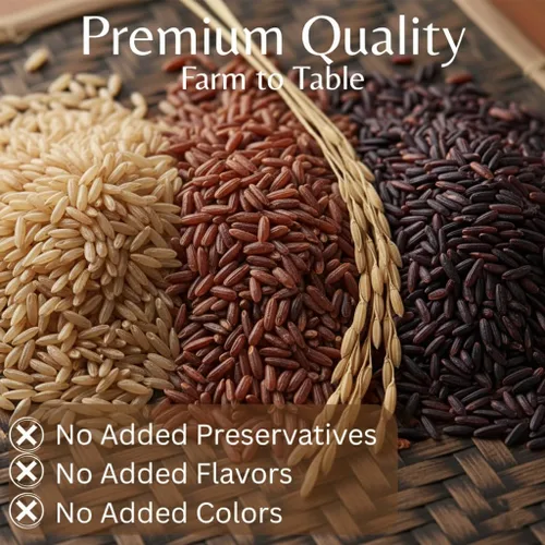 Miniatura 3 de Set de regalo de arroz orgánico de jazmín tailandés, 8 paquetes variados, jazmín marrón, jazmín rojo, arroz de jazmín negro, arroz de jazmín mixto