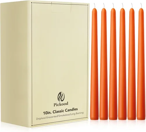 Miniatura 25 de Velas cónicas largas de 10 pulgadas sin aroma y sin goteo de 30 unidades, paquete a granel - Velas cónicas blancas a granel, perfectas para bodas