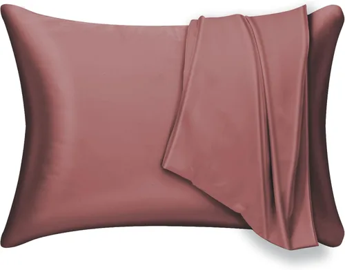 Miniatura 8 de Juego de 2 fundas de almohada de seda de morera para cabello y piel, con cremallera oculta. Ambos lados 19 Momme a prueba de alérgenos, suave