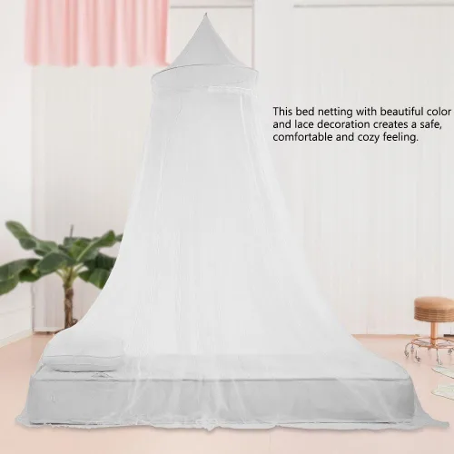 Miniatura 4 de Toldo de cama para niños, red de cama transpirable (blanco)