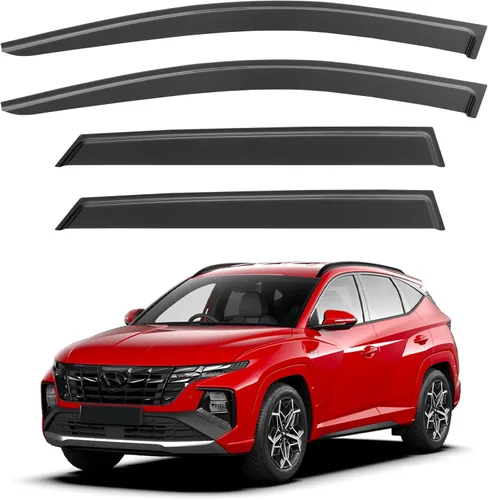 Miniatura 88 de YQAUTEC Viseras de Ventana Protectores de Lluvia para Honda Civic 2022 2023 2024 2025 2026, Deflectores de Viento de Ventilación de Ventana Fuera