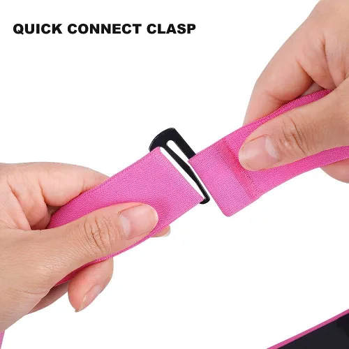 Miniatura 6 de Paquete de 2 correas de pecho de repuesto para monitor de frecuencia cardíaca mediana (azul y rosa), correa de pecho ajustable suave para Polar H7
