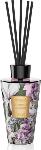 M&SENSE Moonlight - Juego de difusor de varillas tuberosa – 8.79 onzas líquidas de fragancia para el hogar, difusor de aceite esencial no tóxico con