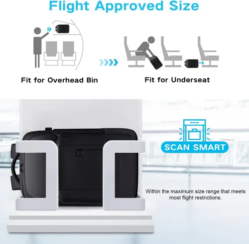 Miniatura 5 de TANGCORLE - Mochila de viaje, mochila de mano aprobada por aerolíneas para viajes, mochila para laptop de 17.3 pulgadas para hombres, Mediana