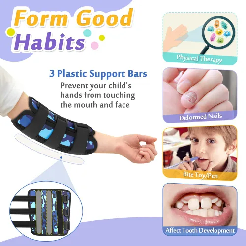 Miniatura 3 de Tope de succión de pulgar para niños, protector de succión de dedos, tratamiento para morder uñas, prevención de succión de pulgar para niños
