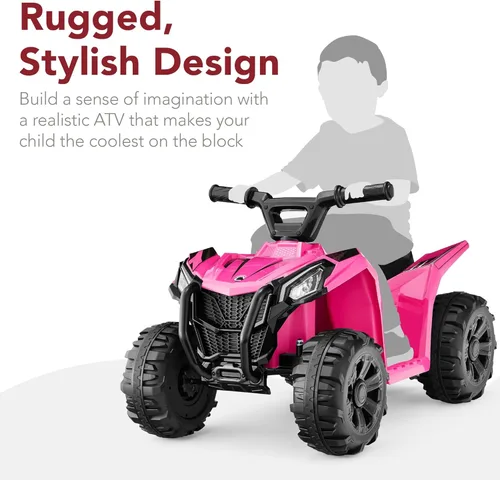 Miniatura 3 de Best Choice Products vehículo de juguete para montar de 6 V para niños, cuadriciclo de 4 ruedas, ATV con velocidad máxima de 2.9 km/h, neumáticos