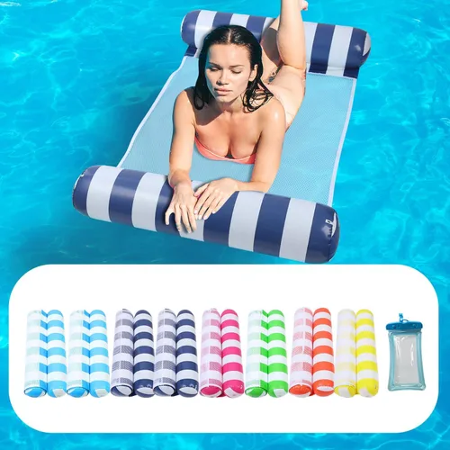 Miniatura 9 de 3/5/8 Pack Pool Hammock Upgrated Water Pool Floats, 4-in-1 (Hammock, Saddle, Lounge Chair, Drifter) Multi-Purpose Water Pool Float, Non-Stick PVC