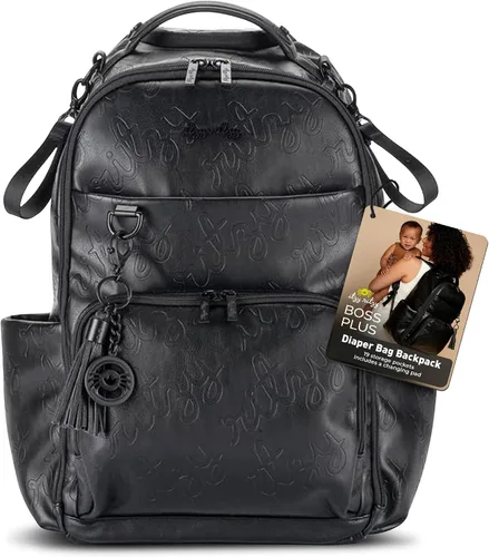 Miniatura 24 de Itzy Ritzy Mochila para pañales – Mochila para pañales Boss Plus de gran capacidad con 19 bolsillos, cambiador, clips para cochecito y correas Aspen