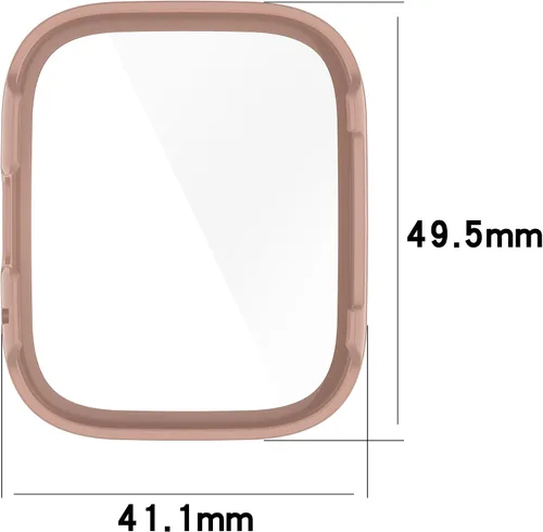 Miniatura 2 de Funda protectora compatible con Redmi Watch 3 Active/Redmi Watch 3 Lite, carcasa rígida de policarbonato templado de vidrio ultrafino, cubierta