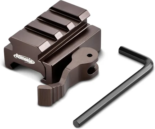 AOMEKIE QD - Mini adaptador de montaje elevador de 1/2 pulgada con bloqueo de palanca QD de liberación rápida/desmontaje y rieles Picatinny de 3