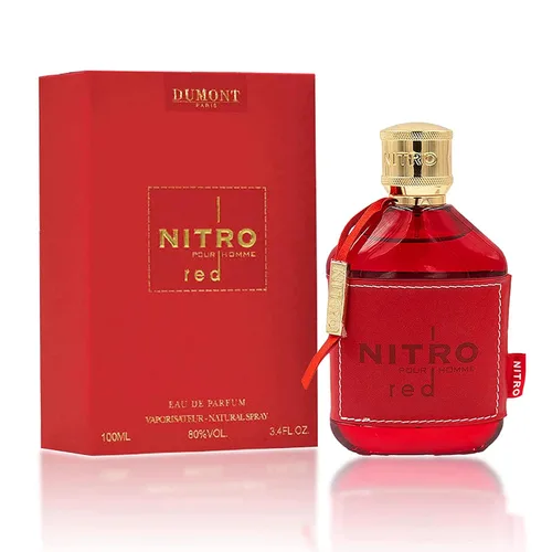 Dumont NITRO RED - 3.4 oz - Eau De Parfum - Perfume de lujo para hombres - Fragancia frutal, amaderada, floral y masculina - Bruma de colonia de