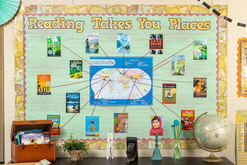 Miniatura 7 de Teacher Created Resources Travel the Map - Borde enrollado recto – 50 pies – Decora tablones de anuncios, paredes, escritorios, ventanas, puertas