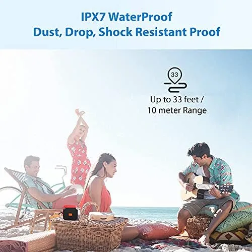 Miniatura 2 de Altavoz IPX7 compatible con tu Fly Thunder IQ4405 Quad con tiempo de reproducción impermeable de 13 horas, para viajes en interiores y exteriores