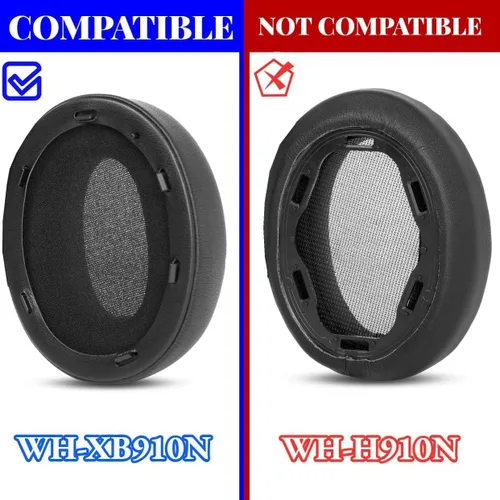 Miniatura 2 de WH-XB910 - Almohadillas de repuesto para auriculares, almohadillas de repuesto compatibles con Sony WH-XB910N XB910N, almohadillas para auriculares