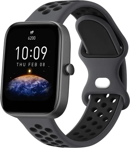 Vanjua Correas deportivas para Amazfit Bip 3 / 3 Pro / U Pro / Lite / S / S lite / U Band mujeres hombres, correa de repuesto de silicona suave de
