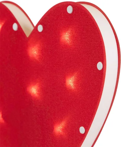 Miniatura 8 de Marcador de camino para el día de San Valentín, 4 unidades, diseño de corazón rojo, luces transparentes