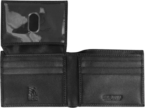 Miniatura 2 de Steve Madden Cartera RFID de cuero para hombre con capacidad adicional y bolsillo abatible