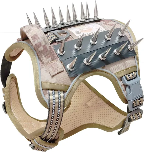 Miniatura 13 de Arnés táctico para perro, reflectante, chaleco antitirones, chaleco de protección contra pinchos, talla S