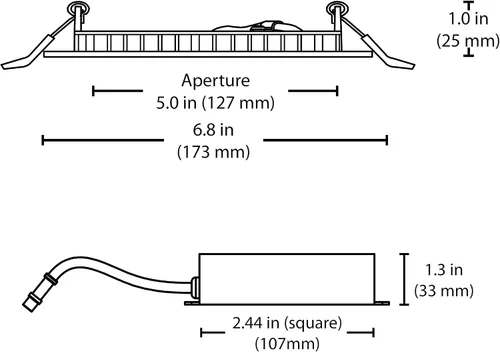 Miniatura 11 de NICOR Lighting DLE621202KRDWH - Kit de iluminación empotrada, color blanco, 6 pulgadas