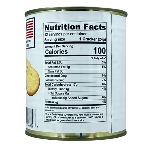 Miniatura 2 de Future Essentials Pilot - Galletas de pan #2.5 (1 lata) – 12 porciones de alimentos de supervivencia de emergencia 30 años de vida útil