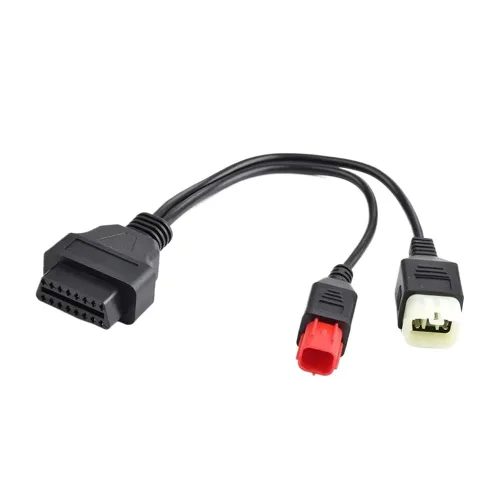 OBD 16pin uno a dos cable adaptador OBDll 4pin a 6pin apto para motocicleta nacional cuatro cable de diagnóstico