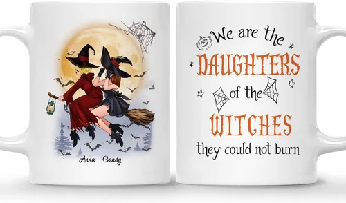 Miniatura 14 de Gossby Taza de café personalizada con texto en inglés "Always Sister", regalo personalizado para hermana con diseño, nombre, taza de Halloween